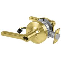 Schlage ND80BD-LAT-RX storeroom cylindrical lock, Latitude lever, 606 satin brass, request-to-exit