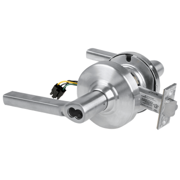 Schlage ND80BD-LAT-626 RX storeroom cylindrical lock with Latitude lever, satin chrome, SFIC less core prep