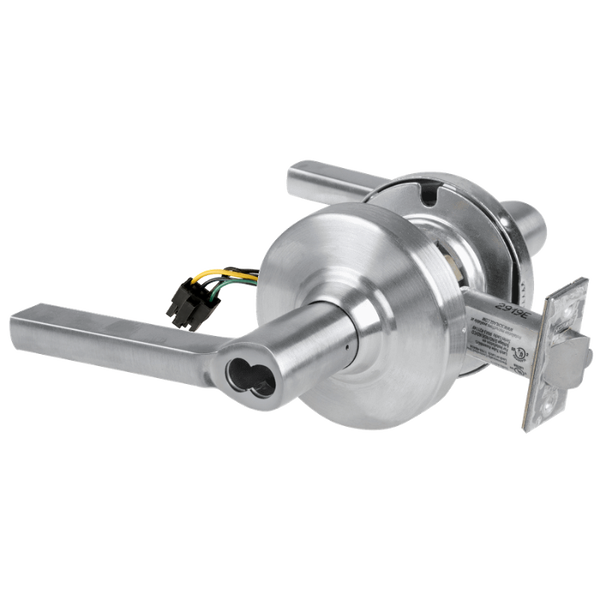 Schlage ND80BD-LAT-626 RX storeroom cylindrical lock with Latitude lever, satin chrome, SFIC less core prep