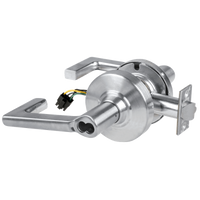 Schlage ND80BD-LON-626 storeroom cylindrical lock, satin chrome, Longitude lever with RX wiring