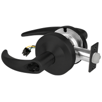 Schlage ND80BD-OME-RX-622 storeroom cylindrical lock, matte black, Omega lever with request-to-exit wiring