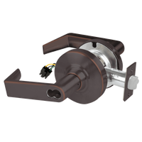Schlage ND80BD-RHO-643E RX storeroom cylindrical lock, dark bronze Rhodes lever with latch and SFIC prep
