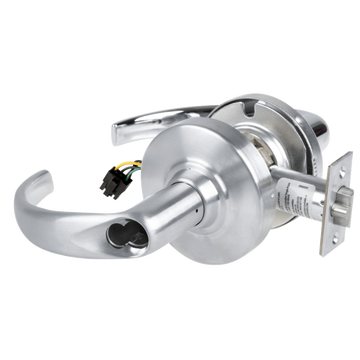 Schlage ND80BD-SPA-RX storeroom cylindrical lock, Sparta lever, satin chrome 626, RX wiring, SFIC less core