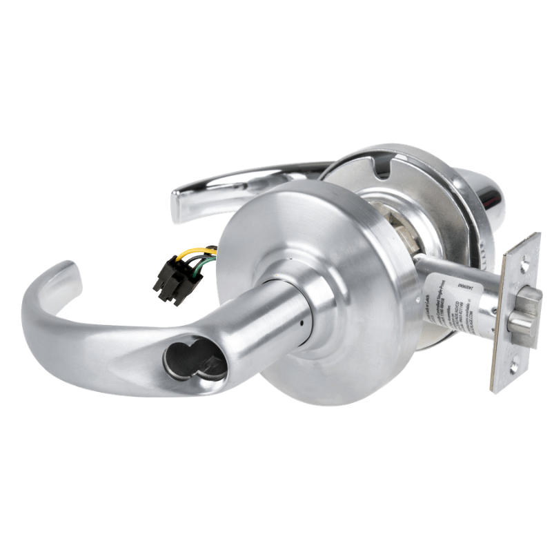 Schlage ND80BD-SPA-RX storeroom cylindrical lock, Sparta lever, satin chrome 626, RX wiring, SFIC less core