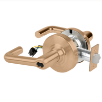 Schlage ND80JD-EU-TLR electrified storeroom cylindrical lever lock, satin bronze 612, less core