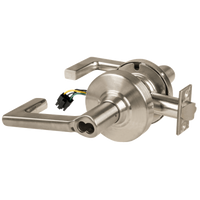 Schlage ND80JD-LON-RX-619 storeroom cylindrical lock with Longitude lever, satin nickel, less core