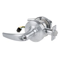 Schlage ND80PD-ATH-RX 626 storeroom cylindrical lock, satin chrome Athens lever with keyed cylinder and latch