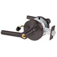 Schlage ND80PD-EL-BRW-643E electrified storeroom lock, dark bronze Broadway lever with keyed cylinder