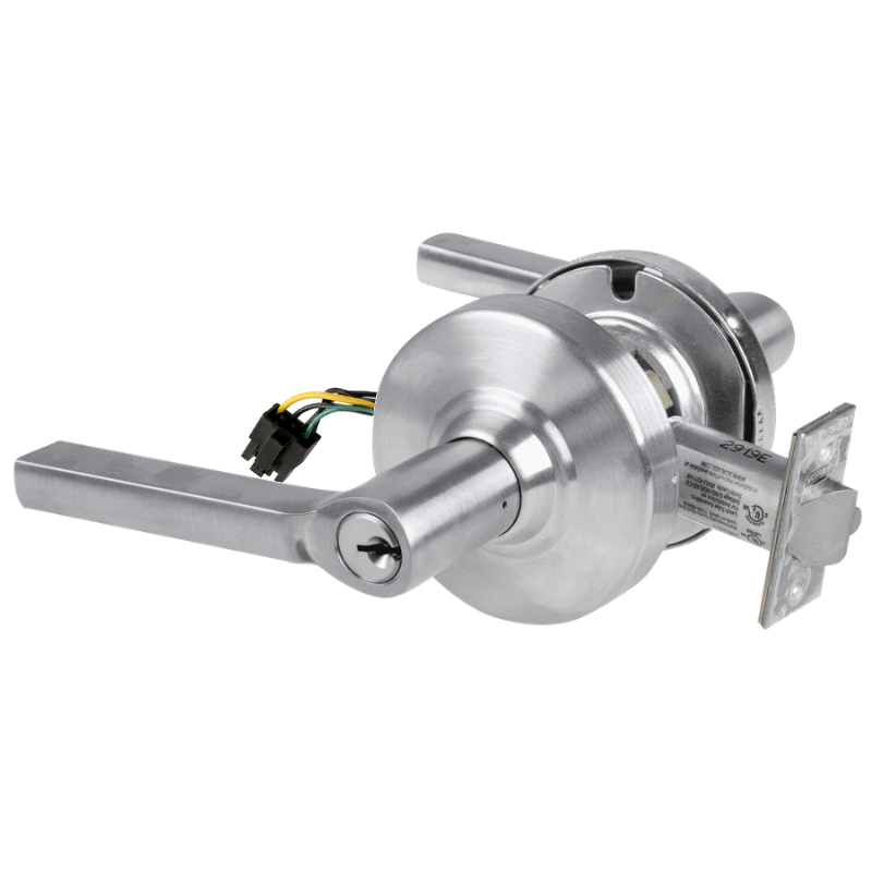 Schlage ND80PD-EU-LAT Cylindrical Electrified Storeroom Lock, Latitude Lever, Fail Secure, Schlage "C", Keyed Different