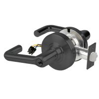 Schlage ND80PD-EU-TLR-622 electrified storeroom cylindrical lock, matte black tubular lever with latch