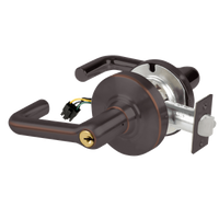 Schlage ND80PD-EU-TLR-643E electrified storeroom cylindrical lock, dark bronze tubular lever, keyed cylinder