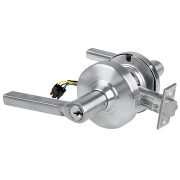Schlage ND80PD-LAT-RX 626 storeroom cylindrical lock, satin chrome, Latitude lever with key cylinder