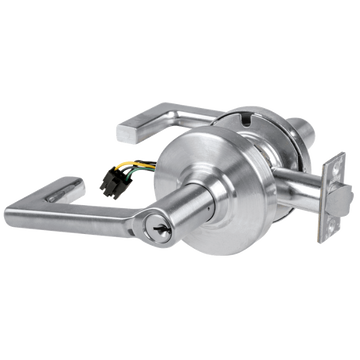 Schlage ND80PD-LON-RX 626 storeroom cylindrical lock with Longitude lever, satin chrome, keyed cylinder