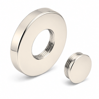 Schlage 09-508-A blank rose with threaded plug in bright chrome US629 finish for L Series exterior