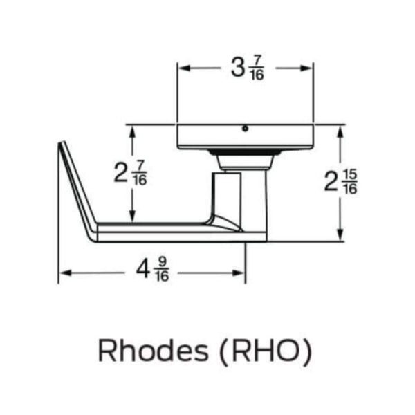 Schlage ALX50P6-RHO Office Cylindrical Lock, Rhodes Lever, 6 Pin Conventional Cylinder