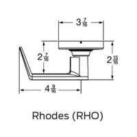 Schlage ALX70P6-RHO Classroom Cylindrical Lock, Rhodes Lever, 6 Pin Schlage "C" Keyway, Keyed Different