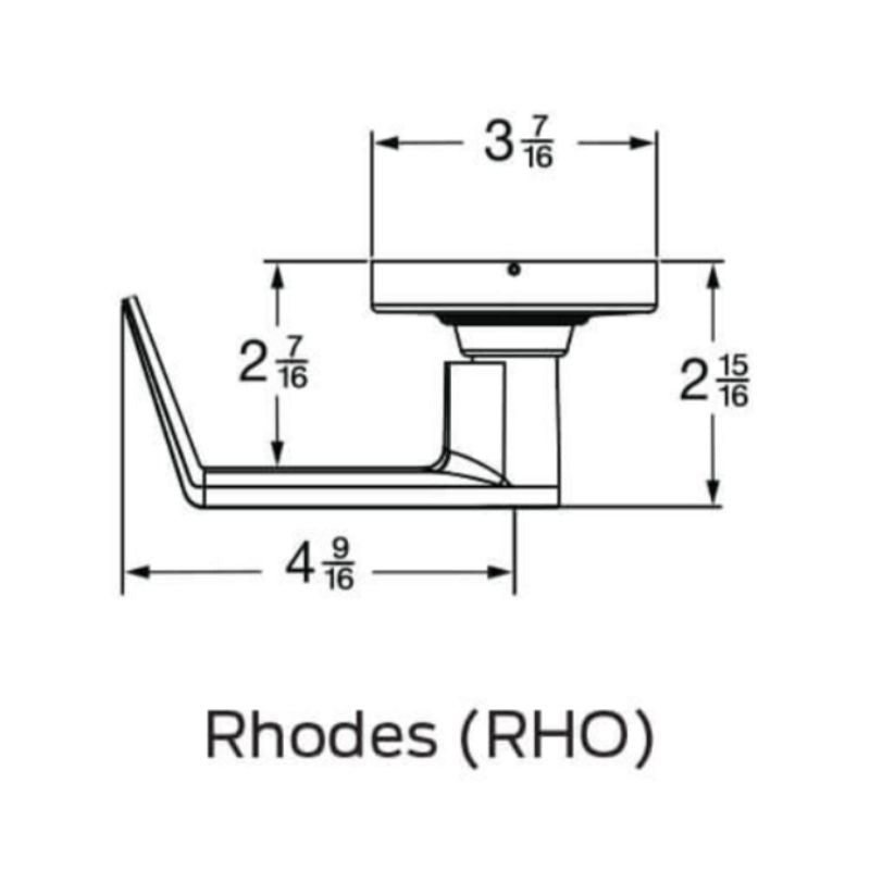 Schlage ALX40-RHO Privacy Cylindrical Lock, Rhodes Lever, Non-Keyed