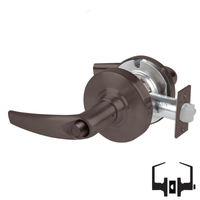 Schlage ALX40-ATH Privacy Cylindrical Lock, Athens Lever, Non-Keyed