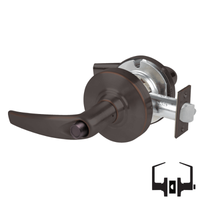 Schlage ALX40-ATH Privacy Cylindrical Lock, Athens Lever, Non-Keyed