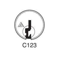 Schlage 20-057-C123-626 FSIC Rim Cylinder, 6-pin, C123 Keyway, 2 Keys, Satin Chrome