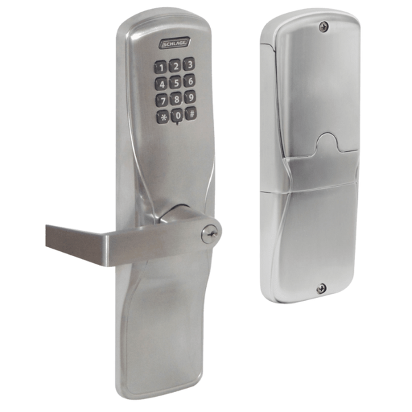 Schlage Electronics CO100-993R-70-KP-RHO-626-PD Standalone Electronic Lock, Rim/Concealedith Schlage Standard Cylinder, Satin Chrome
