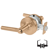 Schlage ND40S-BRW Cylindrical Privacy Lockset, Broadway Lever, Non-Keyed, Grade 1