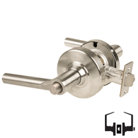 Schlage ND40S-BRW Cylindrical Privacy Lockset, Broadway Lever, Non-Keyed, Grade 1