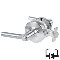 Schlage ND40S-BRW Cylindrical Privacy Lockset, Broadway Lever, Non-Keyed, Grade 1