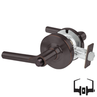 Schlage ND40S-BRW Cylindrical Privacy Lockset, Broadway Lever, Non-Keyed, Grade 1