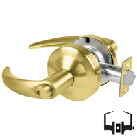 Schlage ND40S-OME Cylindrical Privacy Lockset, Omega Lever, Non-Keyed, Grade 1