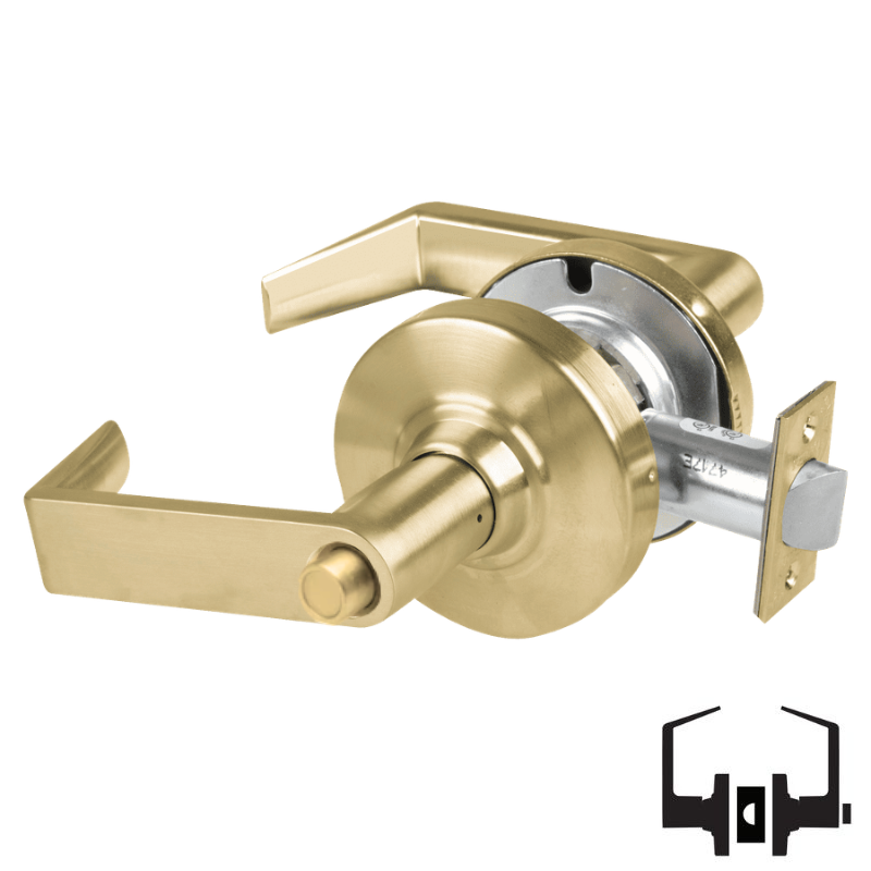 Schlage ND40S-RHO Cylindrical Privacy Lockset, Rhodes Lever, Non-Keyed