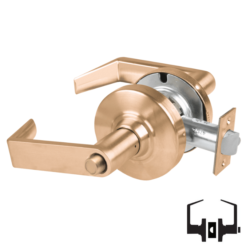 Schlage ND40S-RHO Cylindrical Privacy Lockset, Rhodes Lever, Non-Keyed