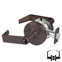 Schlage ND40S-RHO Cylindrical Privacy Lockset, Rhodes Lever, Non-Keyed, Grade 1