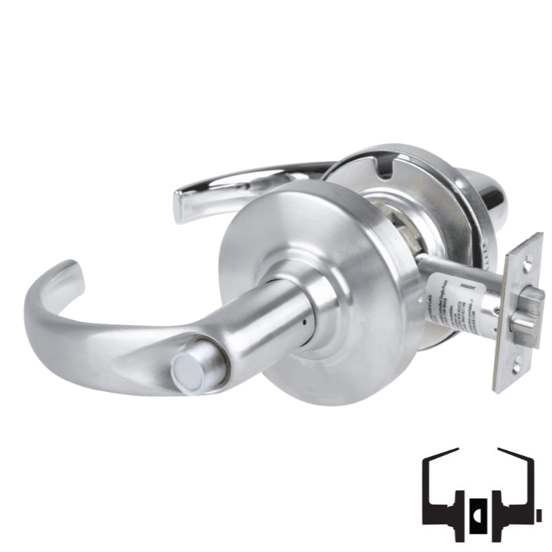 Schlage ND40S-SPA Cylindrical Privacy Lockset, Sparta Lever, Non-Keyed, Grade 1
