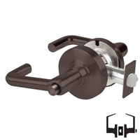 Schlage ND40S-TLR Cylindrical Privacy Lockset, Tubular Lever, Non-Keyed, Grade 1