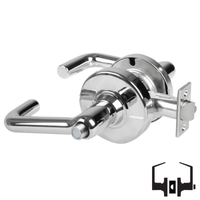 Schlage ND40S-TLR Cylindrical Privacy Lockset, Tubular Lever, Non-Keyed, Grade 1