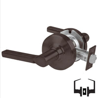 Schlage ND10S-LAT 613 passage lever set, dark bronze Latitude lever with cylindrical latch