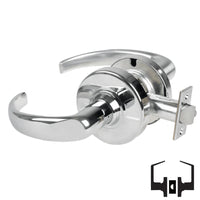 Schlage ND10S-SPA 625 passage lever set, bright chrome Sparta non-keyed cylindrical lockset