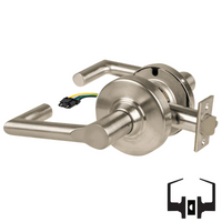 Schlage ND10S-BRK-RX Cylindrical Passage Set, Boardwalk Lever, Non-Keyed, Request To Exit Switch, US15-619 Satin Nickel