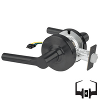 Schlage ND10S-BRW-RX Cylindrical Passage Set, Broadway Lever, Non-Keyed, Request To Exit Switch, US19-622 Matte Black
