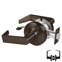 Schlage ND10S-RHO-RX Cylindrical Passage Set, Rhodes Lever, Non-Keyed, Request To Exit Switch, US10B-613 Oil Rubbed Bronze
