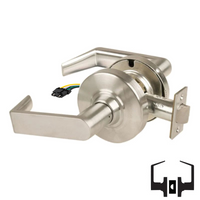 Schlage ND10S-RHO-RX Cylindrical Passage Set, Rhodes Lever, Non-Keyed, Request To Exit Switch, US15-619 Satin Nickel