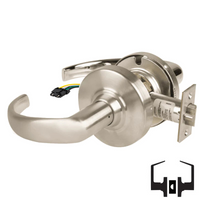 Schlage ND10S-SPA-RX Cylindrical Passage Set, Sparta Lever, Non-Keyed, Request To Exit Switch, US15-619 Satin Nickel