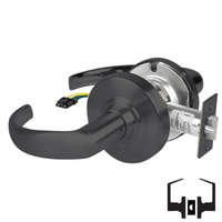 Schlage ND10S-SPA-RX Cylindrical Passage Set, Sparta Lever, Non-Keyed, Request To Exit Switch, US19-622 Matte Black