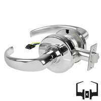 Schlage ND10S-SPA-RX Cylindrical Passage Set, Sparta Lever, Non-Keyed, Request To Exit Switch, US26-625 Bright Chrome