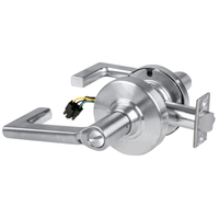 Schlage ND44S-LON Cylindrical Hospital Privacy Lock, Longitude Lever, Non-Keyed, US26DAM-626AM Satin Chrome Antimicrobial