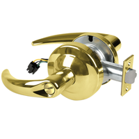Schlage ND44S-OME Cylindrical Hospital Privacy Lock, Omega Lever, Non-Keyed, US3-605 Bright Brass