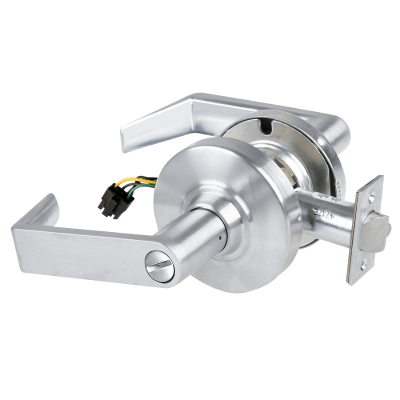 Schlage ND44S-RHO Cylindrical Hospital Privacy Lock, Rhodes Lever, Non-Keyed, US26D-626 Satin Chrome