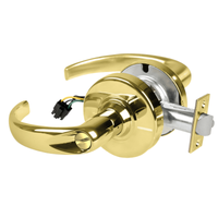 Schlage ND44S-SPA Cylindrical Hospital Privacy Lock, Sparta Lever, Non-Keyed, US3-605 Bright Brass