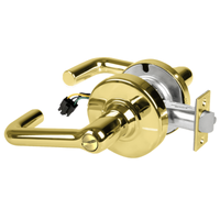 Schlage ND44S-TLR Cylindrical Hospital Privacy Lock, Tubular Lever, Non-Keyed, US3-605 Bright Brass